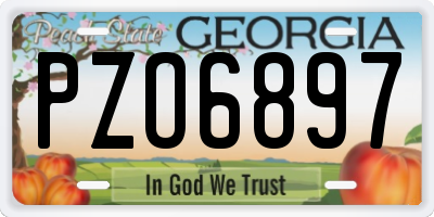 GA license plate PZO6897