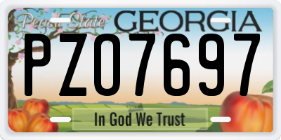 GA license plate PZO7697