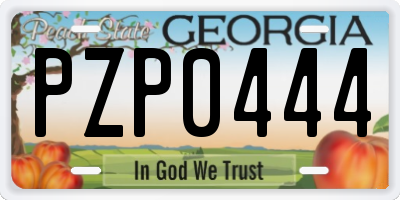 GA license plate PZP0444