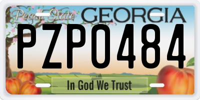 GA license plate PZP0484