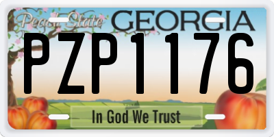 GA license plate PZP1176