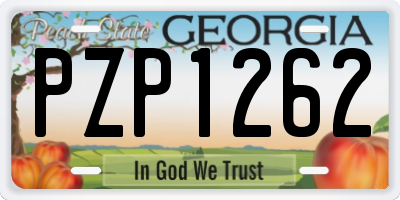 GA license plate PZP1262