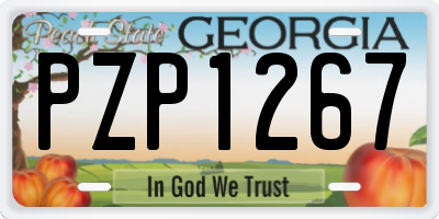 GA license plate PZP1267