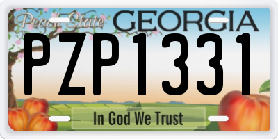 GA license plate PZP1331
