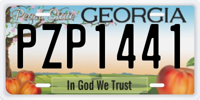 GA license plate PZP1441
