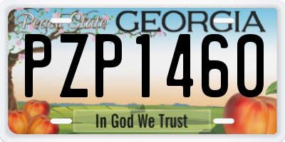GA license plate PZP1460