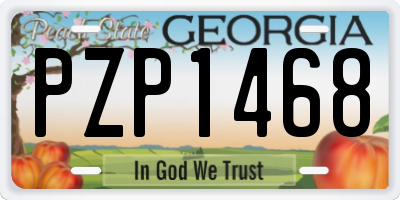 GA license plate PZP1468
