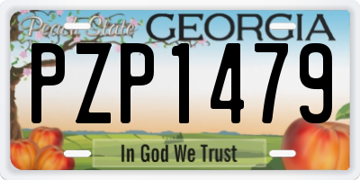 GA license plate PZP1479
