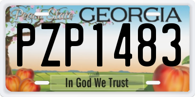 GA license plate PZP1483