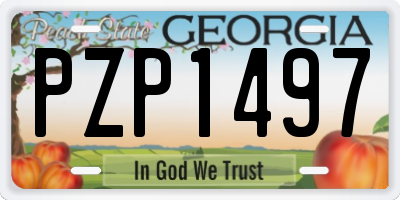 GA license plate PZP1497