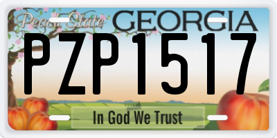 GA license plate PZP1517