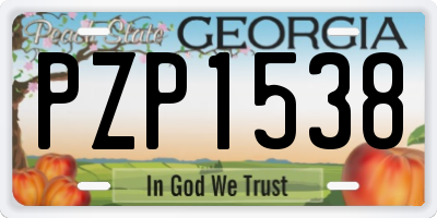 GA license plate PZP1538