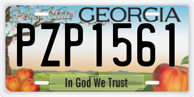 GA license plate PZP1561