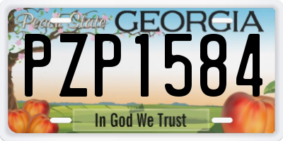 GA license plate PZP1584