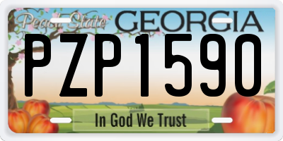 GA license plate PZP1590
