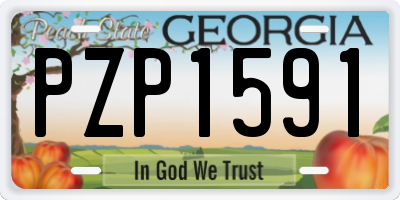 GA license plate PZP1591