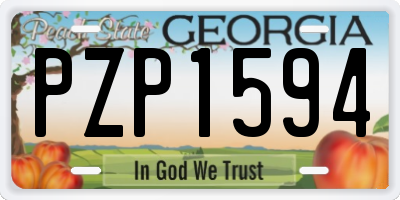 GA license plate PZP1594