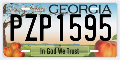 GA license plate PZP1595