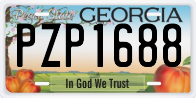 GA license plate PZP1688