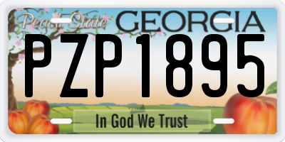 GA license plate PZP1895