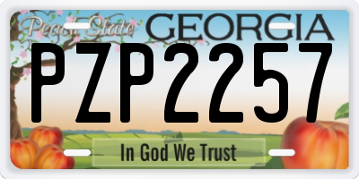 GA license plate PZP2257