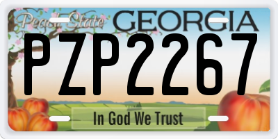 GA license plate PZP2267