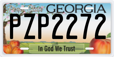 GA license plate PZP2272