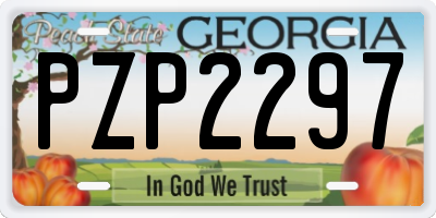 GA license plate PZP2297