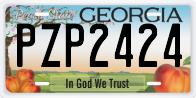 GA license plate PZP2424