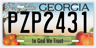 GA license plate PZP2431