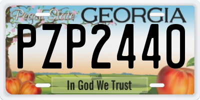 GA license plate PZP2440