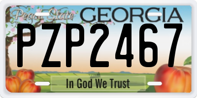 GA license plate PZP2467