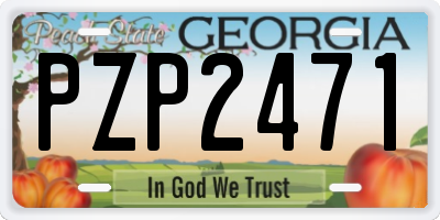 GA license plate PZP2471