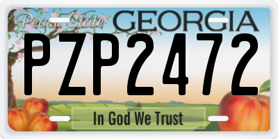 GA license plate PZP2472