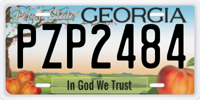 GA license plate PZP2484