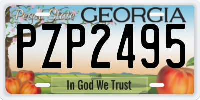 GA license plate PZP2495