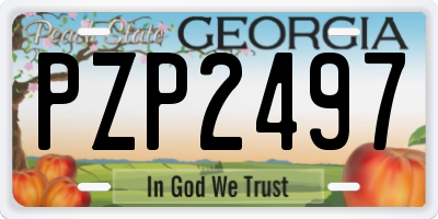 GA license plate PZP2497