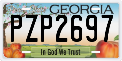 GA license plate PZP2697