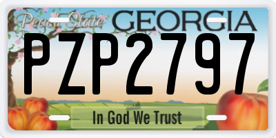 GA license plate PZP2797