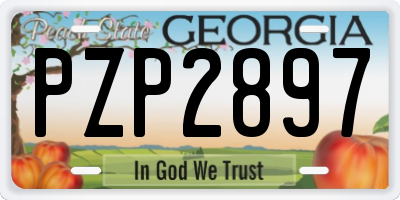 GA license plate PZP2897