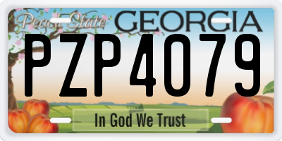GA license plate PZP4079