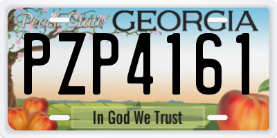 GA license plate PZP4161