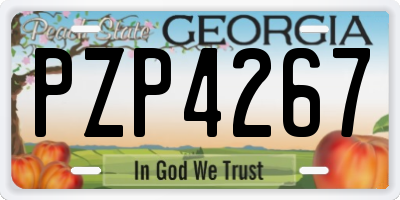 GA license plate PZP4267