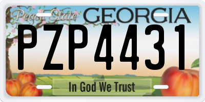 GA license plate PZP4431