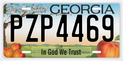 GA license plate PZP4469