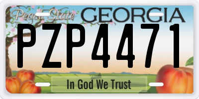 GA license plate PZP4471