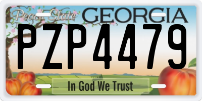 GA license plate PZP4479