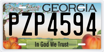 GA license plate PZP4594