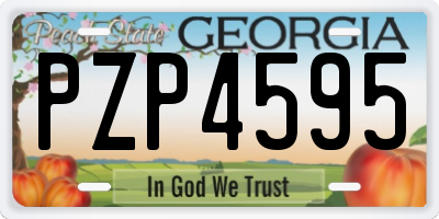 GA license plate PZP4595