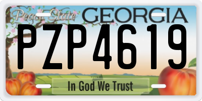 GA license plate PZP4619